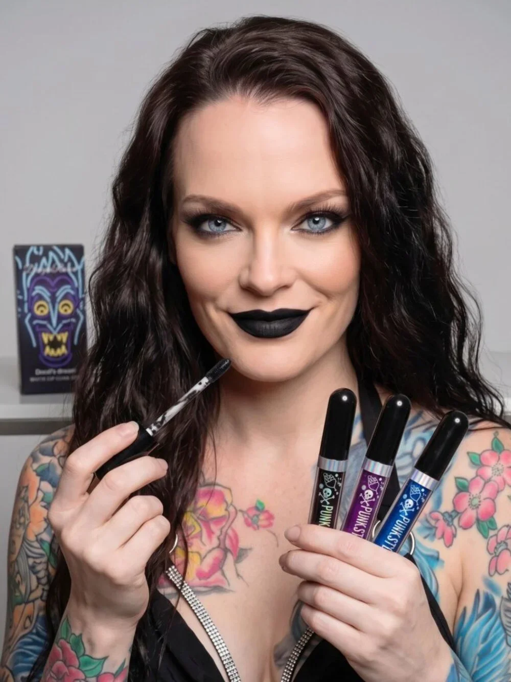 DragonRanee ✦ Devil’s Dream Matte Lip Gloss Set ✦ Black Purple Blue Gothic NWT